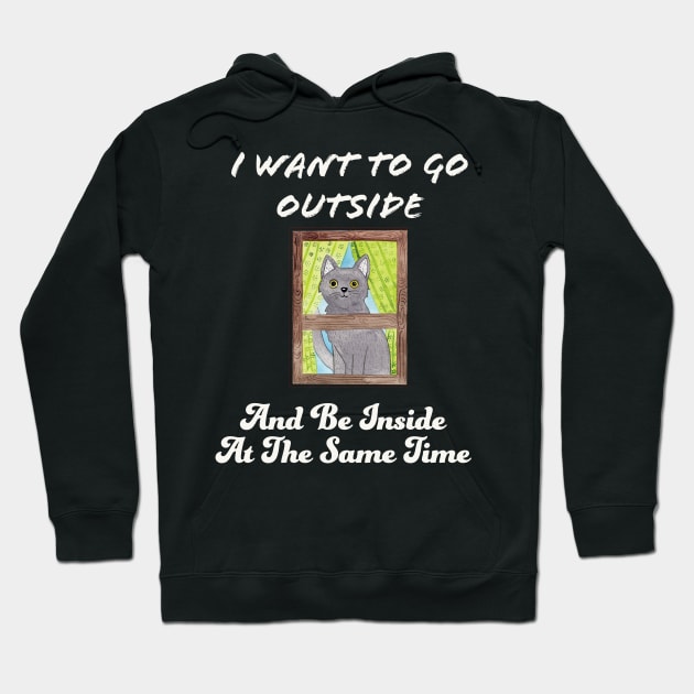 I Want To Go Outside And Be Inside At The Same Time Hoodie by kooicat